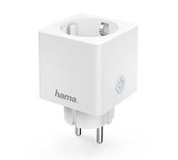 Hama Prise connectée wifi "Mini" (Prise intelligente 16A, 3680W, Compteur de consommation en temps réel, compatible Alexa, Google Home, Commande vocale, automatisations faciles) Blanc