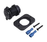 Hama Prise Insertion Allume-Cigare 16A, DIN, ISO, 12/24/6V, Couleur Noir