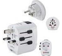 Hama Prise mondiale World Travel Pro Light USB World 3 pôles, 2x USB (00139533)