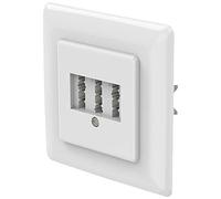 Hama Prise téléphonique TAE-NFN encastrée Blanc