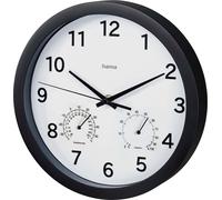 Hama Pure Plus, horloge murale avec thermomètre/hygromètre, 25 cm, fonctionnement silencieux