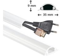 Hama PVC Canal De Câble 1M Plinthe De Câble Canal De Câble Mur Sol TV HiFi