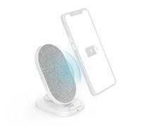 Hama QI-FC10S-Fab Chargeur sans-Fil Wireless USB C pour iPhone Samsung Android - Charge à Induction 10W, Charge Rapide & Optimisée du Smartphone, Détection Auto du Smartphone - Blanc