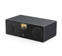 Hama Radio Numérique Dab/Dab+/FM Bluetooth, Lecteur CD intégré, Port USB-A, Jack 3.5mm, Stéréo 10 W, sur Secteur, Écran 2,4" Couleur, 30 présélections, Noir