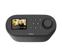 Hama Radio Numérique Internet Dab/Dab+/FM Encastrable, Bluetooth, WiFi, sur Secteur, Ecran Couleur 2.4“, Haut-Parleur Puissance 5W, Reveil, USB-C, Sortie Casque, Entrée Jack 3.5mm - Noir
