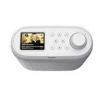 Hama Radio Numérique Internet Dab/Dab+/FM Encastrable, Bluetooth, WiFi, sur Secteur, Ecran Couleur 2.4“, Haut-Parleur Puissance 5W, Reveil, USB-C, Sortie Casque, Entrée Jack 3.5mm - Blanc
