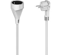 Hama Rallonge avec contact de protection, fiche plate, pour l'intérieur, 2 m, blanc (00223241)
