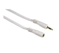 Hama - Rallonge de câble audio - mini-phone stereo 3.5 mm mâle pour mini-phone stereo 3.5 mm femelle - blanc