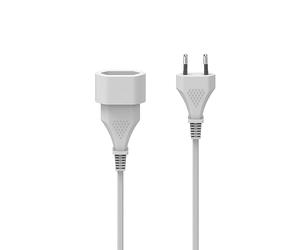 Hama Rallonge Eléctrique 5m Prise Plate EuropénneType C, Blanc | Prolongateur Cordon d'Extension Mâle Femelle Profil Extra Plat CEE 7/16 Typ C, Prises 2 Broches sans Terre, Usage Intérieur