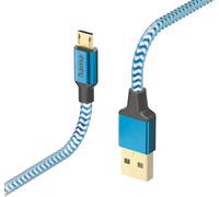 Hama Reflective USB Kabel USB 2.0 1,5 m USB A Micro-USB B Blau