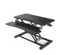 Réhausseur de bureau ajustable en hauteur - HAMA - 80 x 40 cm - Noir - Style industriel-loft