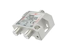 Hama Répartiteur Satellite (2 Voies Fiche F, Totalement blindé, Distributeur Sat, Protection Totale, Garantie 10 Ans) Argent