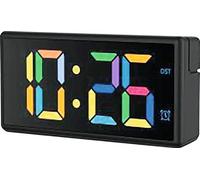 Hama Réveil numérique Ibiza, écran multicolore, avec fonction de charge USB, noir (00222208)