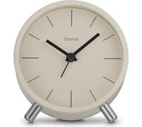 Hama Réveil radio Flores, analogique, sans tic-tac, gris/beige (00222229)