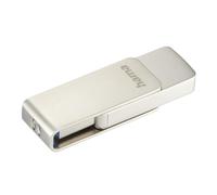 Hama Rotate Pro Clé USB 3.0 - Flash Drive 128 Go, Vitesse jusqu'à 100 Mo/s, Clef avec connecteur USB A, pour PC/Mac - Argenté