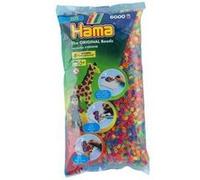 Hama Sachet de perles Midi 6 000 perles Néon mixte