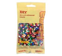HAMA - sachet de perles à repasser | env. 1000 perles midi | loisirs créatifs et mosaïques pour enfants dès 5 ans | jeu créatif et décoration artisanale | Mix 67