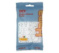 HAMA - sachet de perles à repasser | env. 1000 perles midi | loisirs créatifs et mosaïques pour enfants dès 5 ans | jeu créatif et décoration artisanale | White