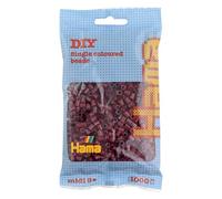 HAMA - sachet de perles à repasser | env. 1000 perles midi | loisirs créatifs et mosaïques pour enfants dès 5 ans | jeu créatif et décoration artisanale | Burgundy