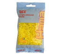 HAMA - sachet de perles à repasser | env. 1000 perles midi | loisirs créatifs et mosaïques pour enfants dès 5 ans | jeu créatif et décoration artisanale | Translucent yellow