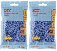 HAMA - sachet de perles à repasser | env. 1000 perles midi | loisirs créatifs et mosaïques pour enfants dès 5 ans | jeu créatif et décoration artisanale | Lavender (Lot de 2)