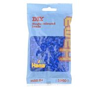 HAMA - sachet de perles à repasser | env. 1000 perles midi | loisirs créatifs et mosaïques pour enfants dès 5 ans | jeu créatif et décoration artisanale | Neon blue