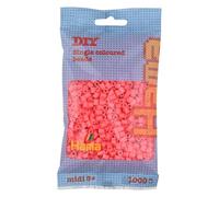 Jeu de perles pour création de motifs - Hama - 1 000 perles MIDI rouge pastel