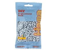 Hama - 207-70 - Loisirs Créatifs - Sachet 1000 Perles à Repasser, 32, Gris Clair