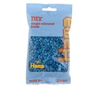 HAMA - sachet de perles à repasser | env. 1000 perles midi | loisirs créatifs et mosaïques pour enfants dès 5 ans | jeu créatif et décoration artisanale | Petrol blue