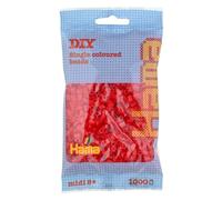 HAMA - sachet de perles à repasser | env. 1000 perles midi | loisirs créatifs et mosaïques pour enfants dès 5 ans | jeu créatif et décoration artisanale | Red