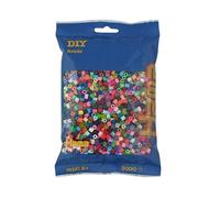 Hama 201-80 Sachet de perles 3000pcs, néon-transparent