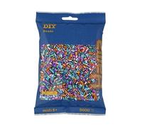 Hama 3 000 Sachet de 90 à Rayures, 201-90, Mélange Perles Bicolores, 3000 pcs, Rayé Multicolore