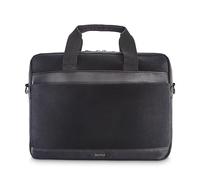 Hama Sacoche Ordinateur Portable Velvet (Sac Ordinateur 34-36 cm /13,3-14,1", Sac à bandoulière pour PC et Tablette, Pochette Porte Documents Sac Voyage Travail, Idéal Cadeau Femme Homme) Noir