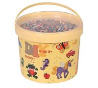 HAMA - seau de perles à repasser DIY | env. 10 000 perles midi | loisirs créatifs et mosaïques pour enfants dès 5 ans | jeu créatif et décoration artisanale | Colour Mix 67