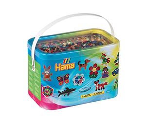 HAMA - seau de perles à repasser DIY | env. 10 000 perles midi | loisirs créatifs et mosaïques pour enfants dès 5 ans | jeu créatif et décoration artisanale | Mix 67