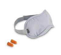 Hama Set Masque de Voyage ou de Nuit Rembourré et Bouchons d'Oreilles, Gris