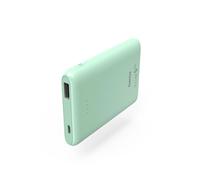 Hama SLIM 5HD, powerbank, 5000 mAh, 1 A, sortie : USB-A, vert
