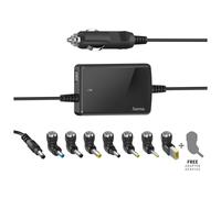 Hama Slim & Light 70W Chargeur Rapide Voiture Universel pour PC Portable 15-19V - [8 Adaptateurs] [Protection Contre la surchauffe & sur-tensions] Noir