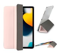 Hama Fold Clear Coque pour Apple iPad Air 10,9" (20/22) 11" (24) - Housse Fonction Chevalet, Protection Fermeture Magnétique, Dos Transparent - Rose