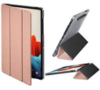 Hama Étui pour Samsung Galaxy Tab S7 11 pouces et S-Pen (étui de tablette à rabat, étui de protection avec fonction support, arrière transparent, couverture magnétique avec fonction mise en veille/marche automatique) Rose