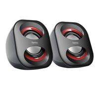 Hama Sonic Mobil 183 2.0 Enceintes PC filaire 3 W noir, rouge
