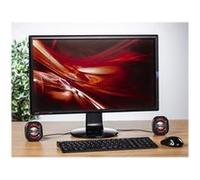 Hama Sonic Mobil 183 - Haut-parleurs - pour PC - 3 Watt (Totale) - noir, rouge G