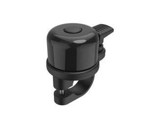 Hama Sonnette Vélo AirBell Support Cachette Traceur Apple AirTag (Diamètre 22.2 mm, Localisation Vélo VTT Scooter Trotinnette Via Appli Finder My, Avertisseur Klaxon 85dB, Accessoire Sécurité) Noir