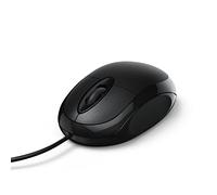 Hama Souris Optique Filaire MC-100-3 Boutons - Ergonomique, Précise, USB Plug & Play - Compatible Windows, Mac, Linux - Idéale pour Bureautique, Droitiers et Gauchers - Noire