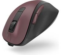 Hama MW-500 Recharge Souris sans Fil - Technologie 2.4Ghz, Rechargeable en USB C, Capteur Blue Wave 1600 dpi, Technologie Smart-Link, Clics Silencieux, Droitier/e - Rouge Bordeau