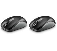 Hama Souris sans Fil Optique AMW-200 (3 Touches -Technologie 2.4Ghz, Capteur 1600 dpi, Nano Recepteur USB, Technologie Smart-Link, Ambidextre) Noir (Lot de 2)