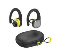 Hama "Spirit Athletics Ecouteurs Bluetooth® sans Fil USB C - 35H d'Autonomie, Etanche IPX5, Microphone Intégré, Assistants Vocaux Siri/Google, Commande Tactile - Noir/Jaune