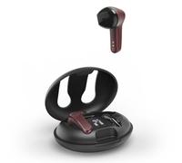 Hama – Écouteurs Bluetooth sans fil Spirit Unchained – USB-C, 16 h, Charge rapide & QI – Noir/Rouge