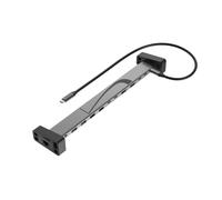 Hama Station d'accueil USB-C 12 Ports Connect2Office Work Triple Affichage 4K (2X HDMI, 1x DP), Power Delivery 100W, Gigabit Ethernet, Boîtier Aluminium, Gris Anthracite