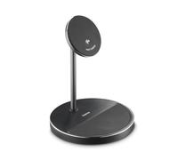 Hama Station de charge inductive 15 W (certifié Qi2, chargeur magnétique sans fil, compatible avec MagSafe et Hama MagLine, charge rapide sans fil 3 en 1 pour plusieurs appareils) noir/anthracite